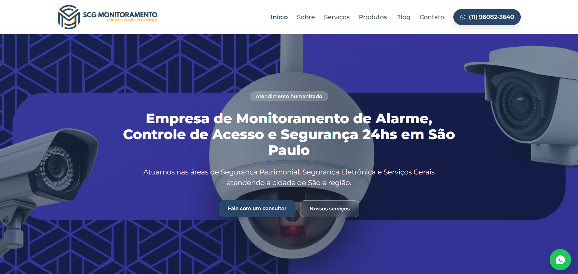 Site modelo para Monitoramento da Plataforma SCG